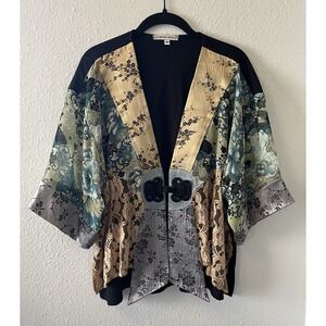 Spencer Alexis Kimono Jacket Womens Med Fairy Grunge Boho Eclectic Artsy Black